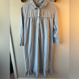 Women's Blue Checkered Nightgown